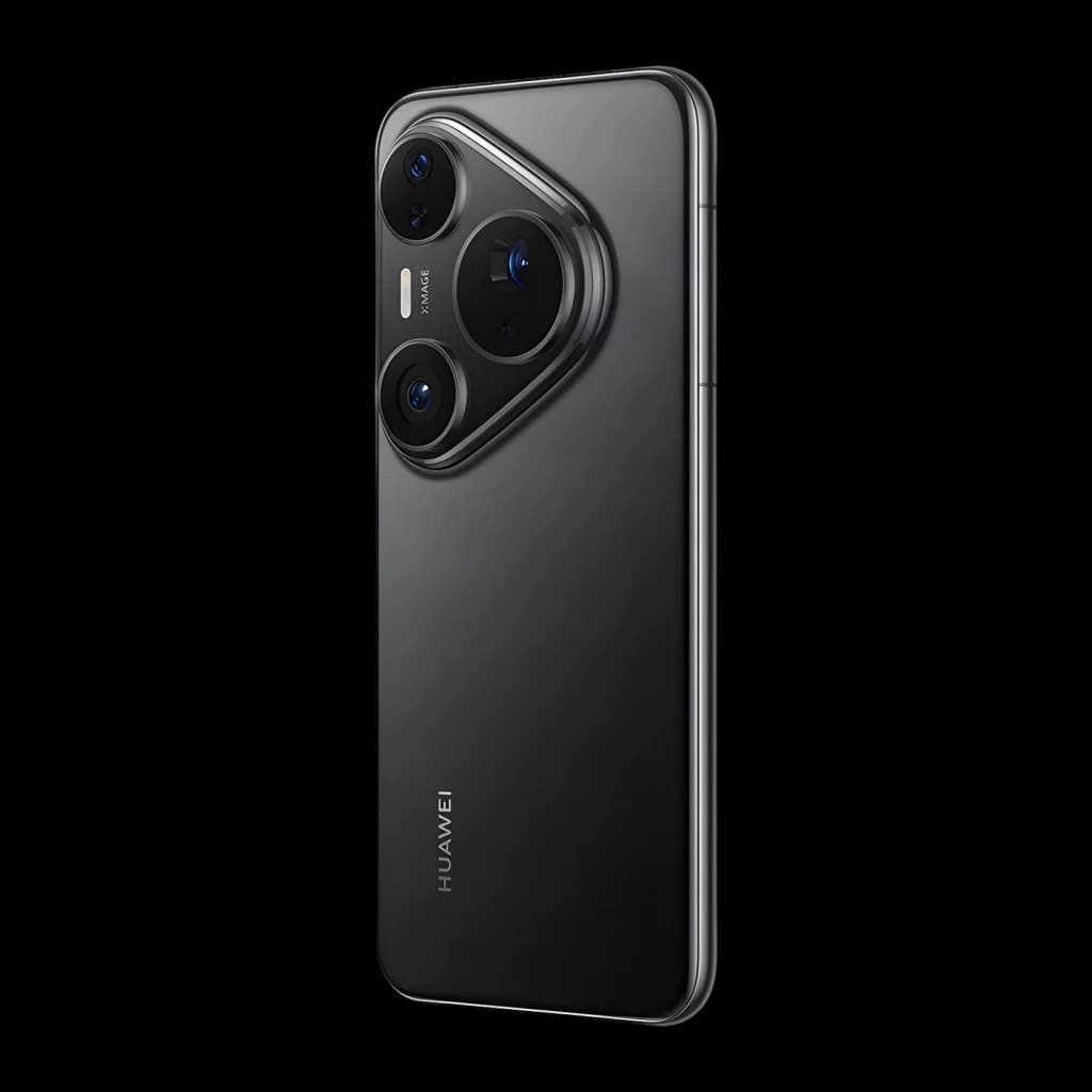 Huawei Pura 80 Pro 12GB/512GB Negro 6,8 pulgadas OLED 120Hz 50MP OIS, vista trasera en ángulo: módulo de cámaras X-Image