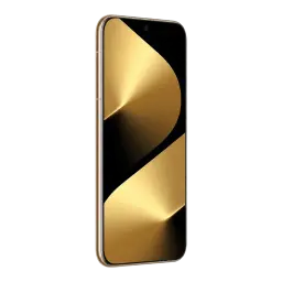 Huawei Pura 80 Ultra dorado con pantalla OLED 6.8 pulgadas casi sin bordes, perforación centrada y marco metálico delgado, acabado premium brillante