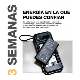 AGM Mobile 4000mAh Noir IP68/IP69K 2.8 pouces - batterie amovible 4000mAh extraite du compartiment