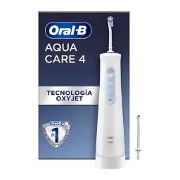Hydropulseur dentaire Oral-B AquaCare 4 Sans Fil Batterie rechargeable Blanc - hydropulseur blanc
