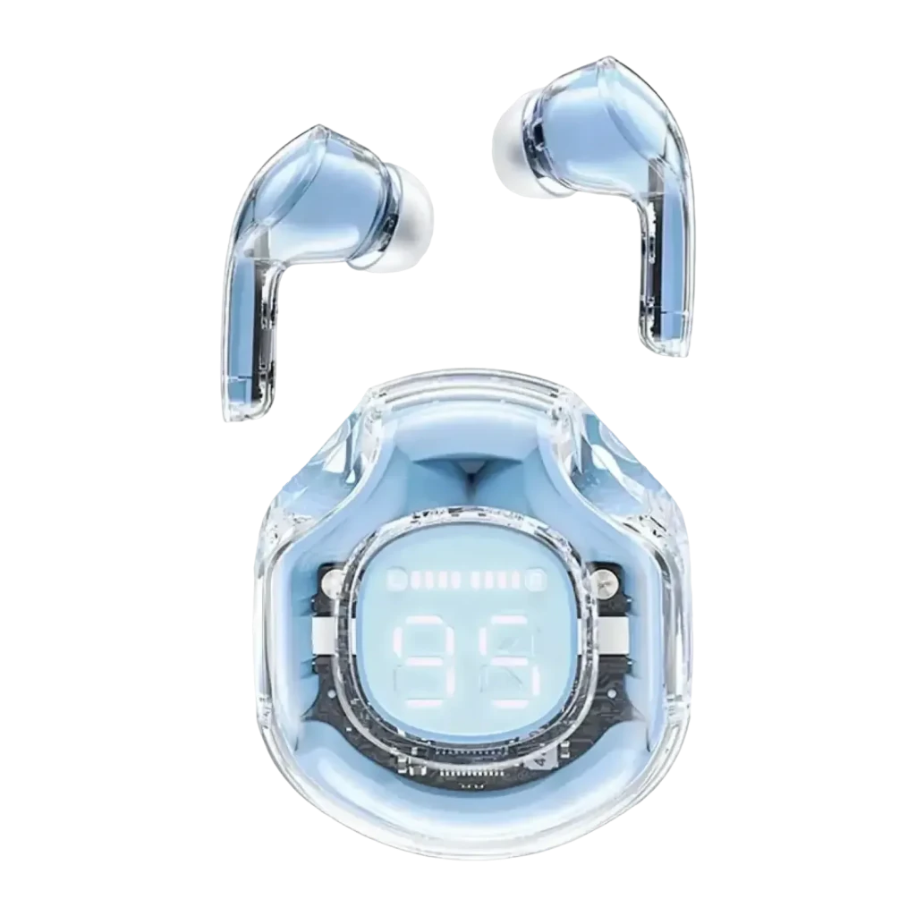 Écouteurs Acefast T8 Crystal TWS Bluetooth 5.3 Bleu Clair