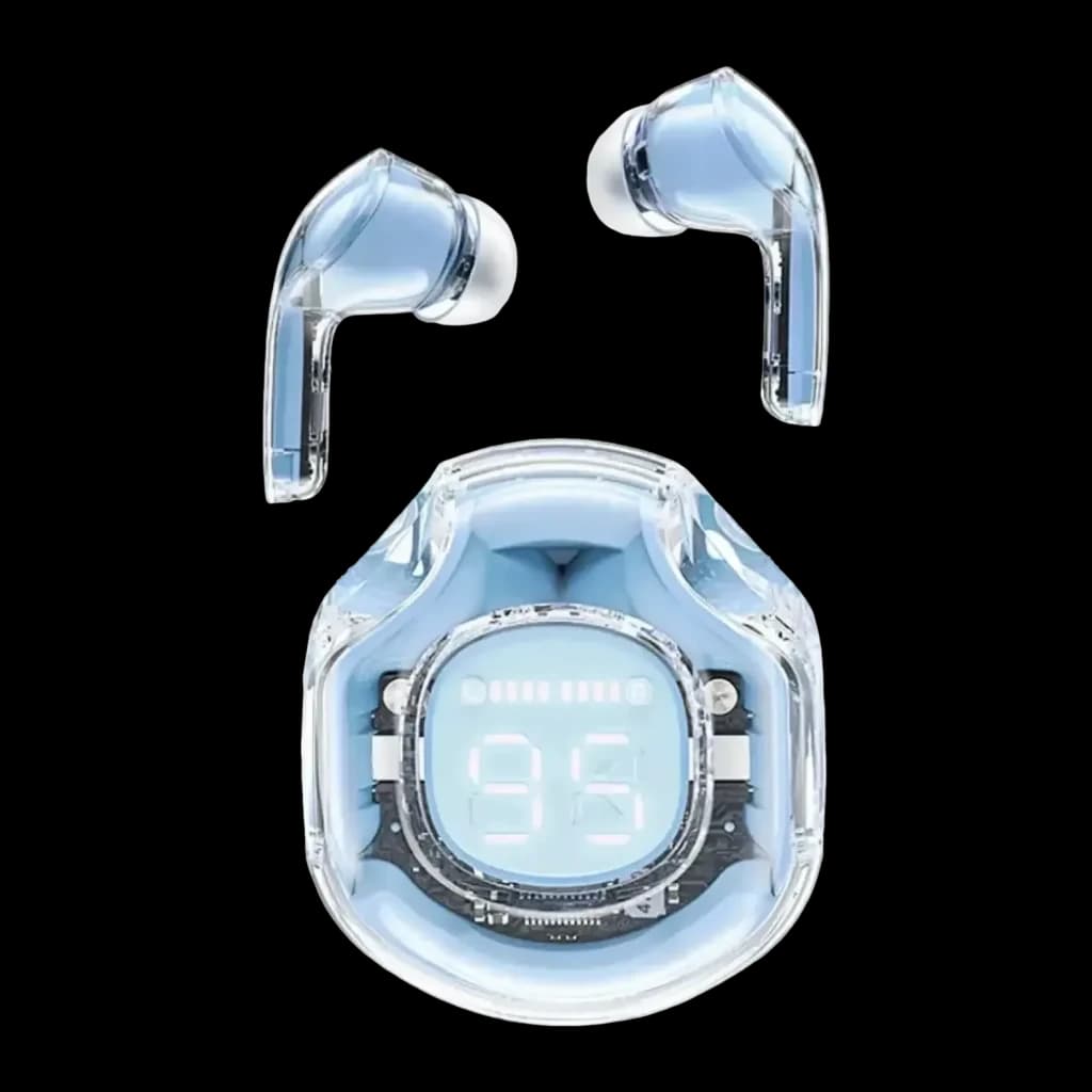 Écouteurs Acefast T8 Crystal TWS Bluetooth 5.3 Bleu Clair