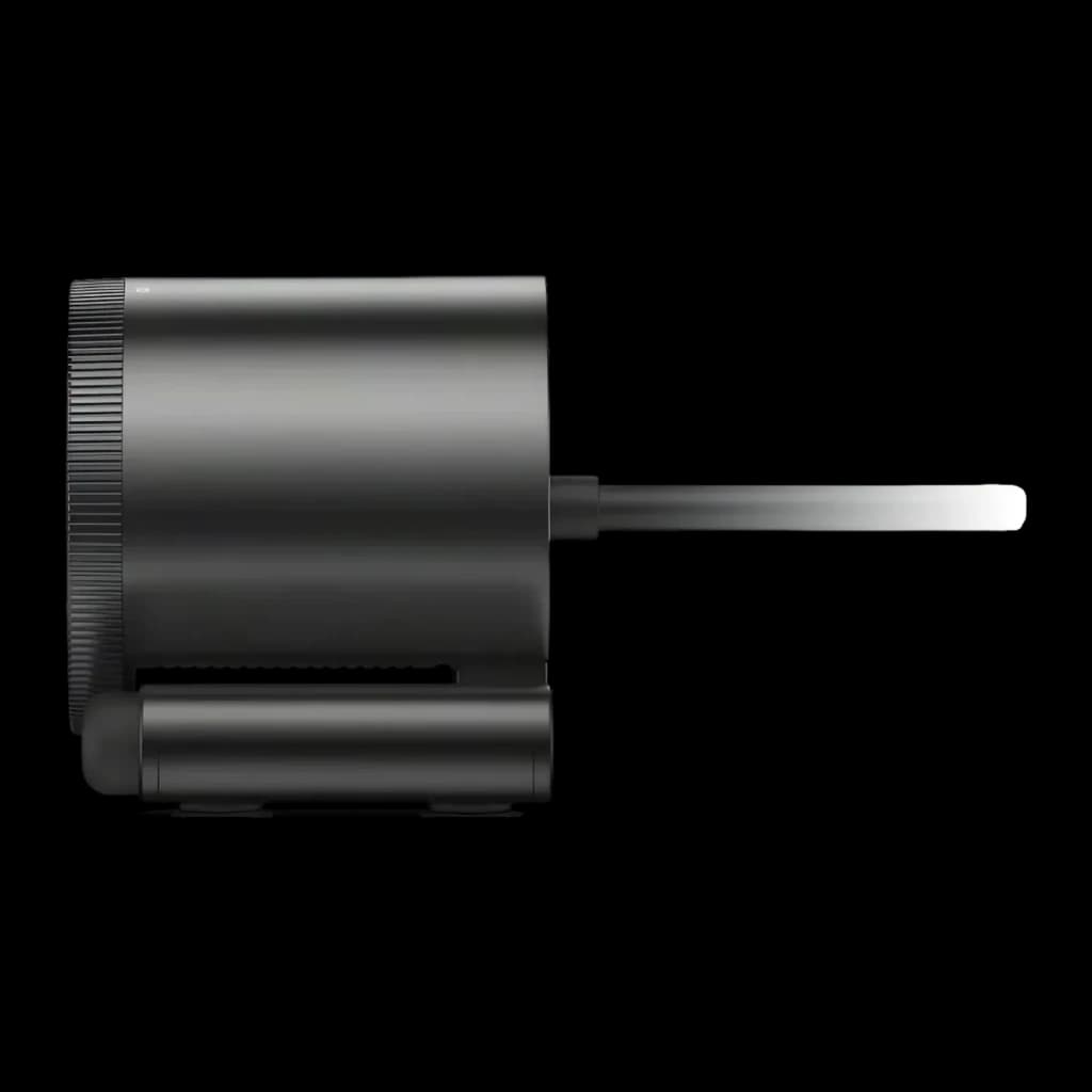 Webcam Lenovo FHD Full HD Preta 4XC1Q44952 - corpo cilíndrico, clipe de fixação e cabo USB visíveis
