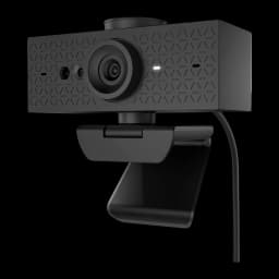 Webcam HP 620 Full HD Preto - lente central, microfone duplo e LED de privacidade visíveis