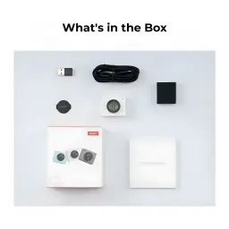Webcam OBSBOT Meet 2 4K Microphone intégré Blanc - webcam, câble USB, adaptateur, cache objectif et support