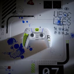 Mando de videojuegos Sony DualSense Marathon Limited Edition Blanco/Verde - mando sobre superficie