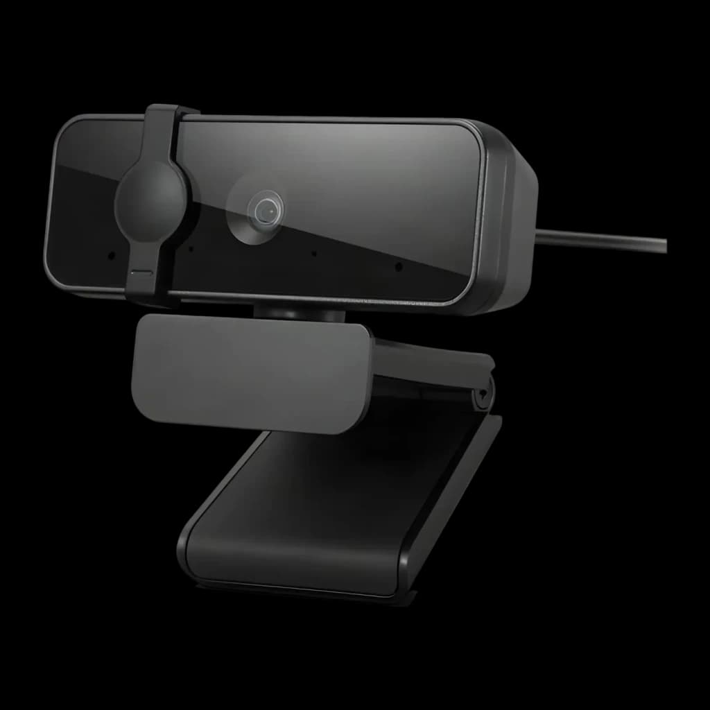 Webcam Lenovo Essential FHD Full HD Negro 4XC1B34802 - lente, tapa de privacidad y clip de sujeción visibles