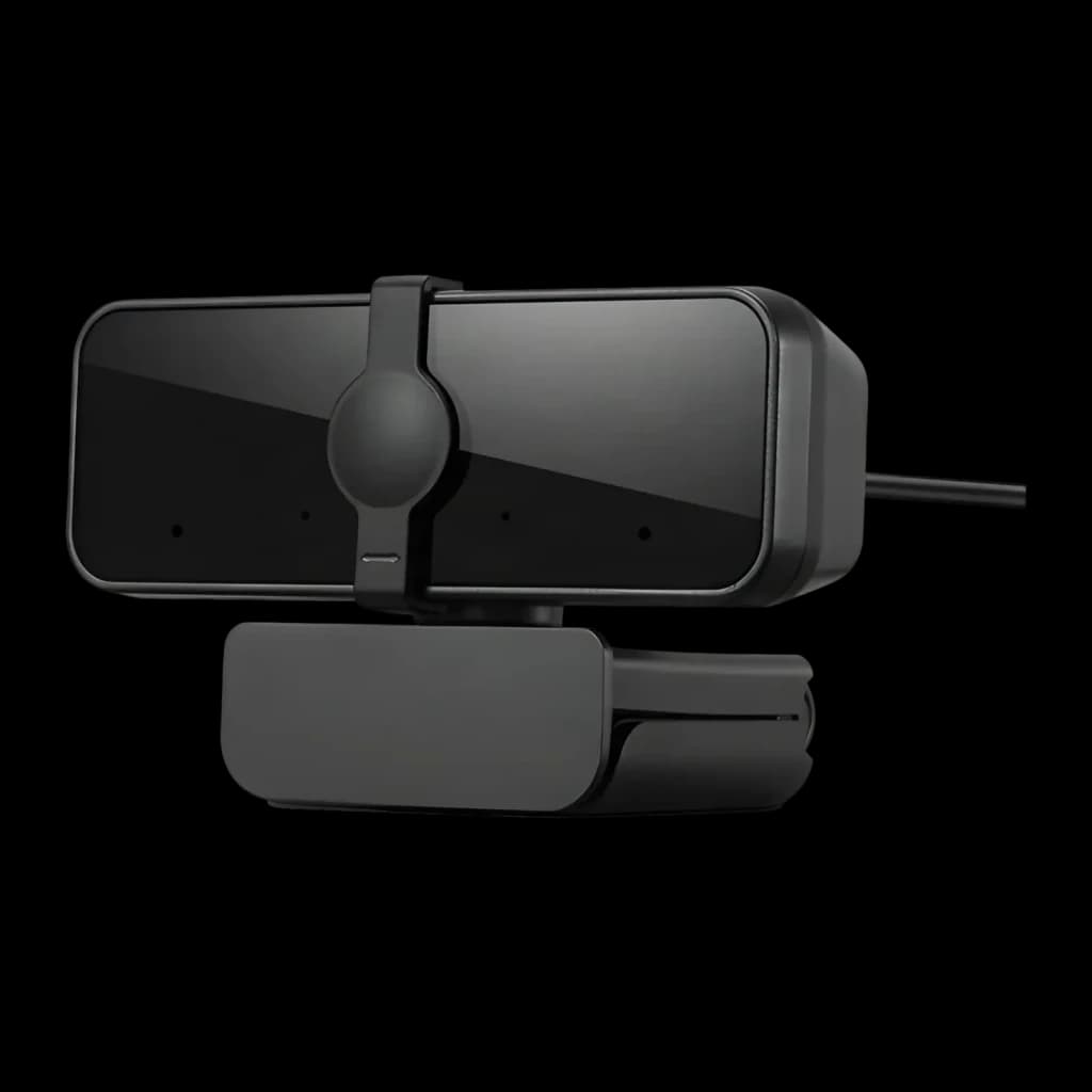Webcam Lenovo Essential FHD Full HD Negro 4XC1B34802 - lente con tapa deslizante, clip de sujeción y cable USB