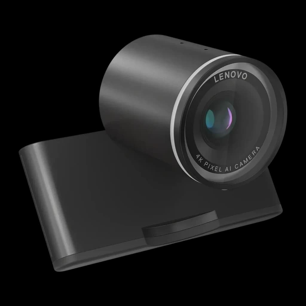 Webcam Lenovo 4K con Micrófono Negro Pro 4XC1Q25246 - lente gran angular con inscripción 4K Pixel AI