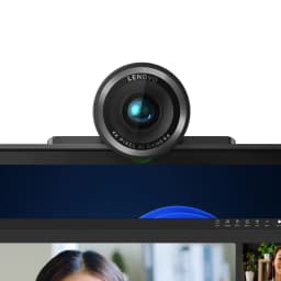 Webcam Lenovo 4K con Micrófono Negro Pro 4XC1Q25246 - objetivo gran angular con inscripción 4K Pixel AI