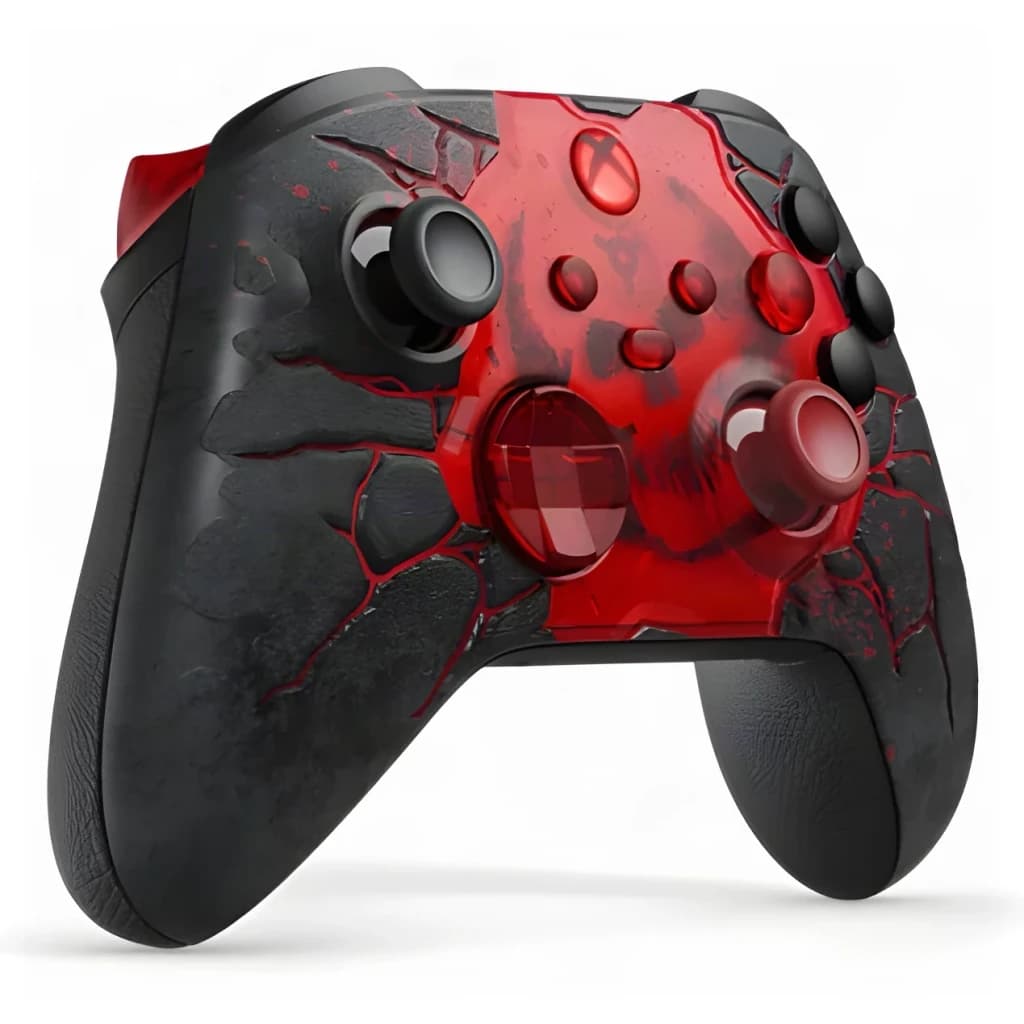 Manette de jeu Microsoft Xbox Wireless Controller Gears of War: E-Day Limited Edition Noir/Rouge - design