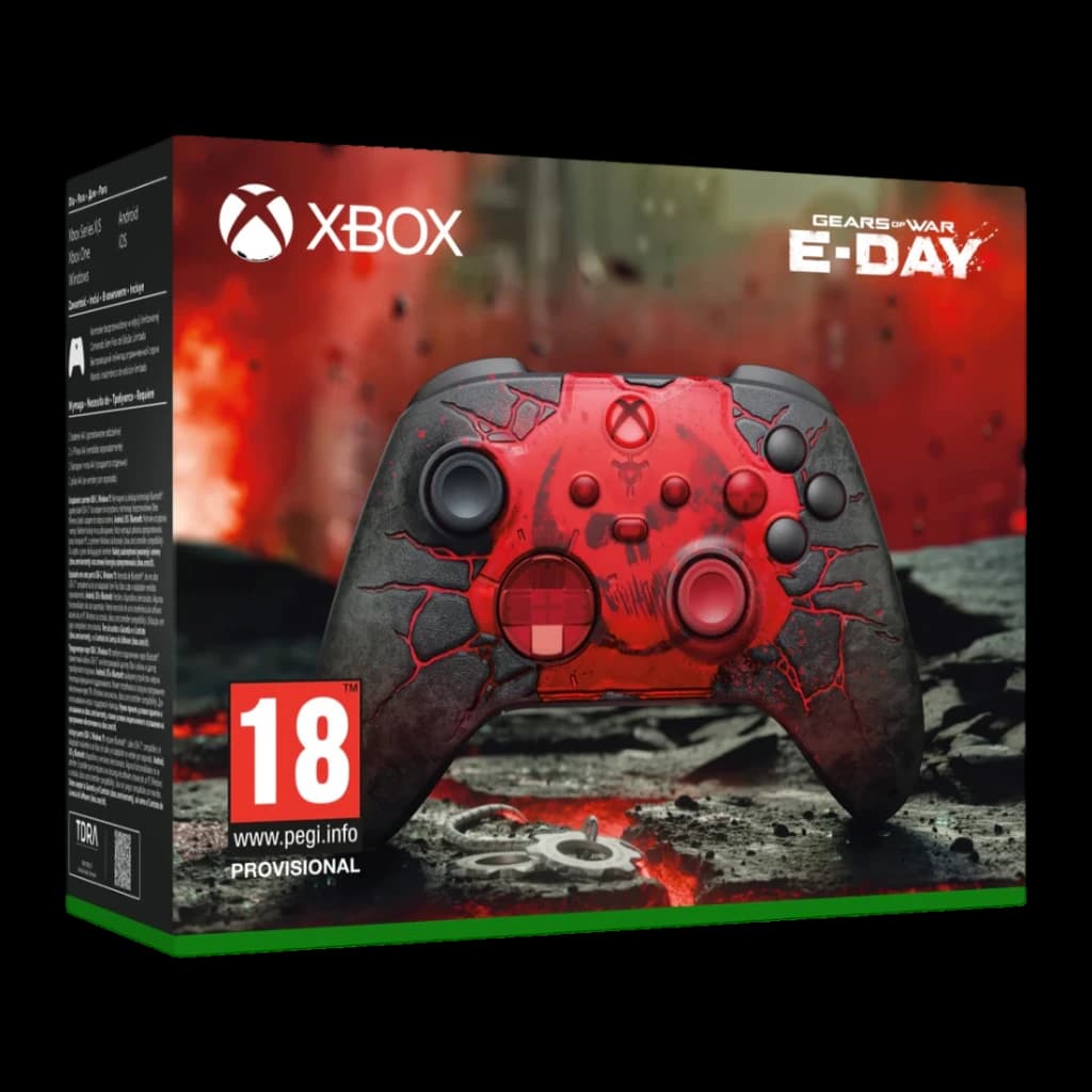 Manette de jeu Microsoft Xbox Wireless Controller Gears of War: E-Day Limited Edition Noir/Rouge - packaging officiel