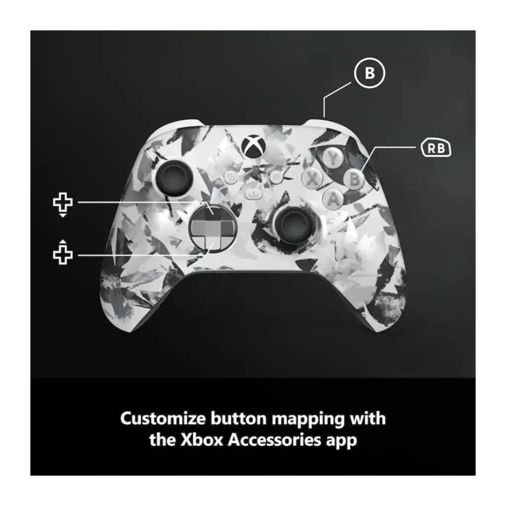 Manette de jeu Microsoft Xbox Wireless Controller Storm Breaker Special Edition Noir/Blanc - schéma des boutons