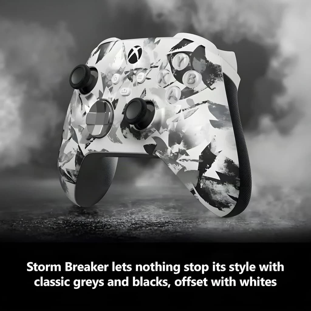 Manette de jeu Microsoft Xbox Wireless Controller Storm Breaker Special Edition Noir/Blanc - Bluetooth