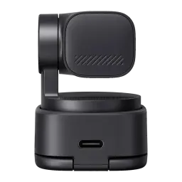 Webcam OBSBOT Tiny 3 Lite 4K Microphone - port USB-C sur la base et grille de microphone sur la tête