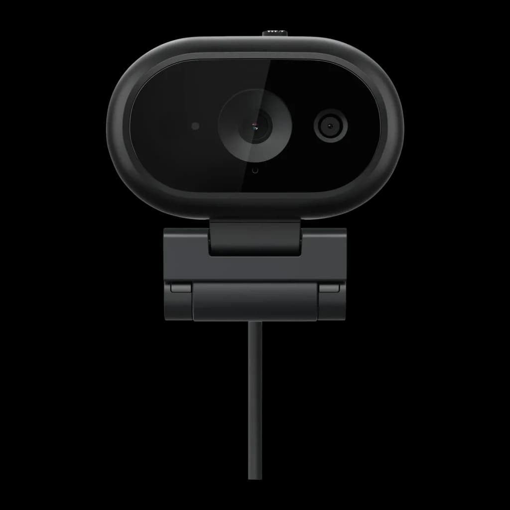 Webcam Dell WB526 2K QHD Preta - lente principal, sensor IR e suporte articulado com cabo