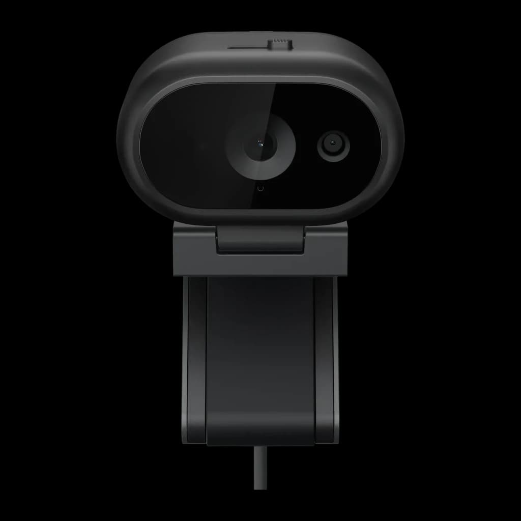Webcam Dell WB526 2K QHD Preta - lente principal, sensor IR e clipe de fixação visíveis