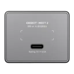 Webcam OBSBOT Meet 2 4K UHD 30fps Gris Sidéral - port USB-C central et indication électrique gravée