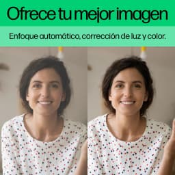 Webcam HP 430 FHD Full HD Preta - foco automático e correção de luz e cor em dois retratos lado a lado