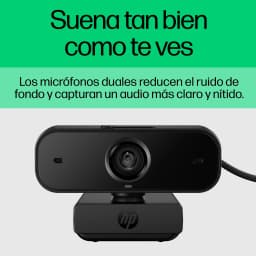 Webcam HP 430 FHD Full HD Preta - microfones duplos integrados em ambos os lados da objetiva
