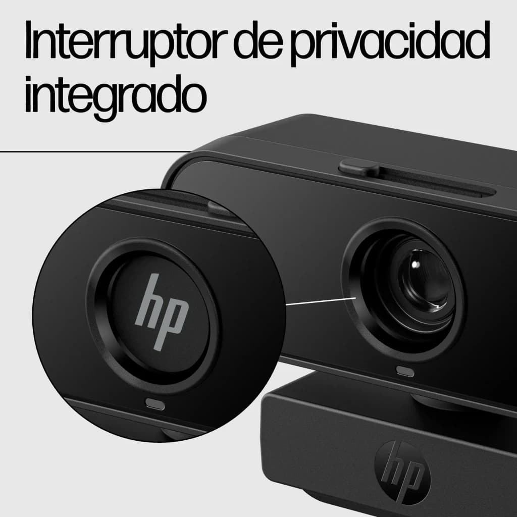 Webcam HP 430 FHD Full HD Preta - interruptor de privacidade integrado e lente em primeiro plano
