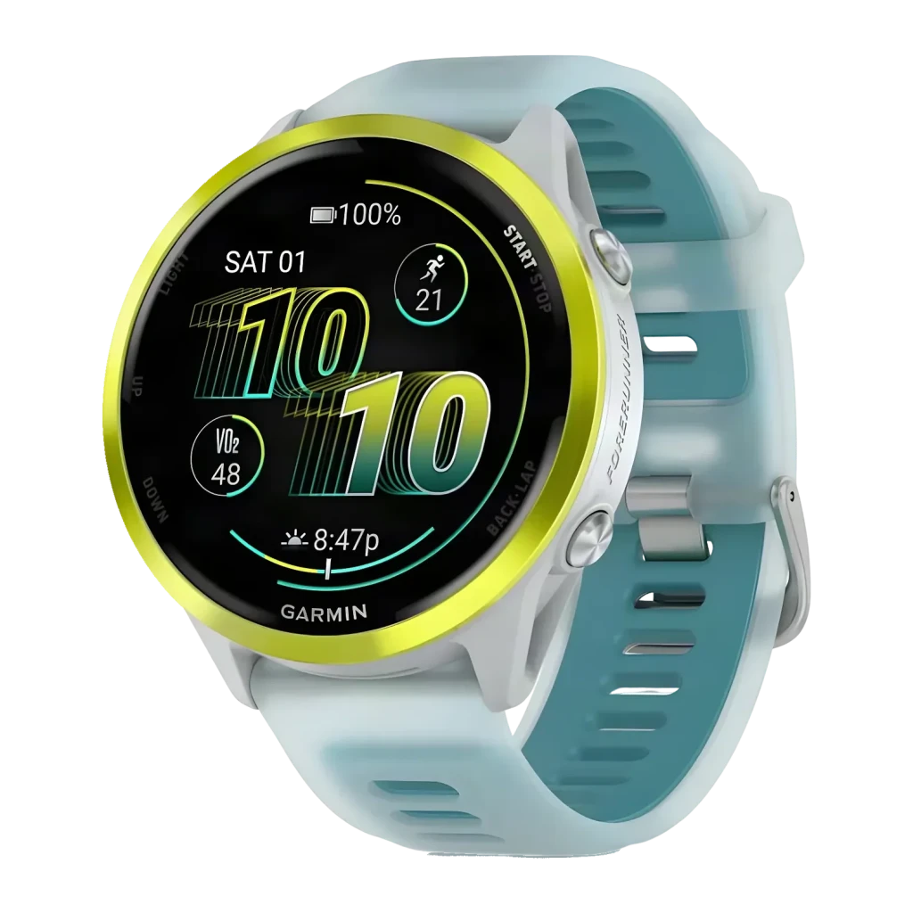 Garmin Forerunner 570 47mm GPS Batterie 10 Jours Blanc/Jaune