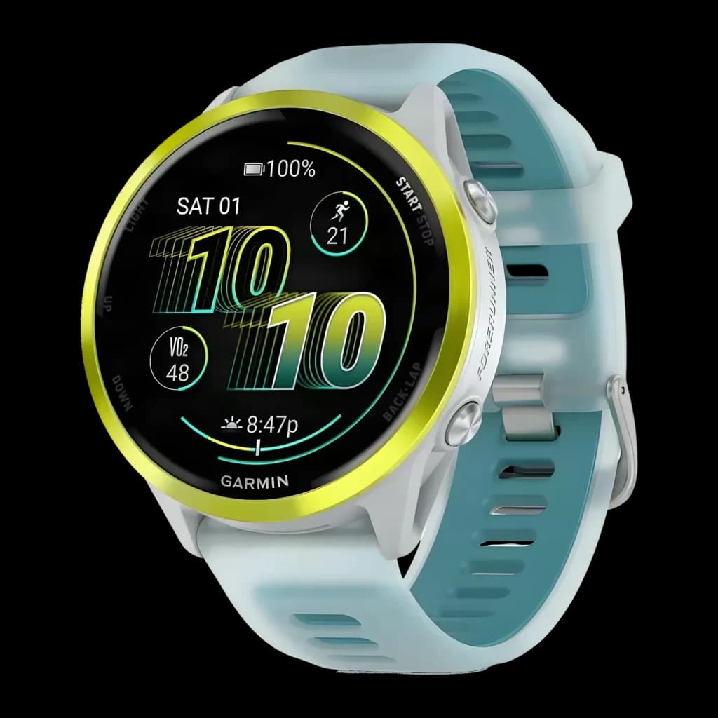 Garmin Forerunner 570 47mm GPS Batterie 10 Jours Blanc/Jaune