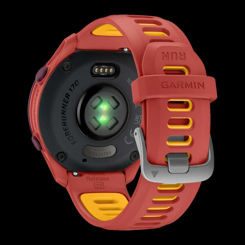 Garmin Forerunner 170 Music 42mm GPS 240h Rose - capteur optique de fréquence cardiaque, connecteur de charge