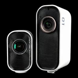 Webcam Creative Project Watcher 4K Microfone Branco - duas unidades com lente e textura de linhas pretas