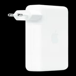 Cargador Apple 140W USB-C Power Adapter Blanco MW2M3AA/A - cuerpo compacto con logo Apple y clavija europea