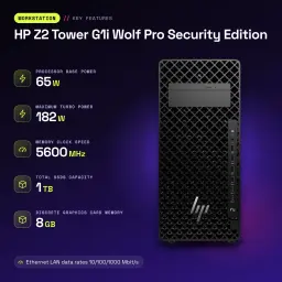 Estación de trabajo HP Z2 Tower G1i Wolf Pro Security Edition 32GB Negro Intel Core Ultra 7 265 - características, 1,8 GHz