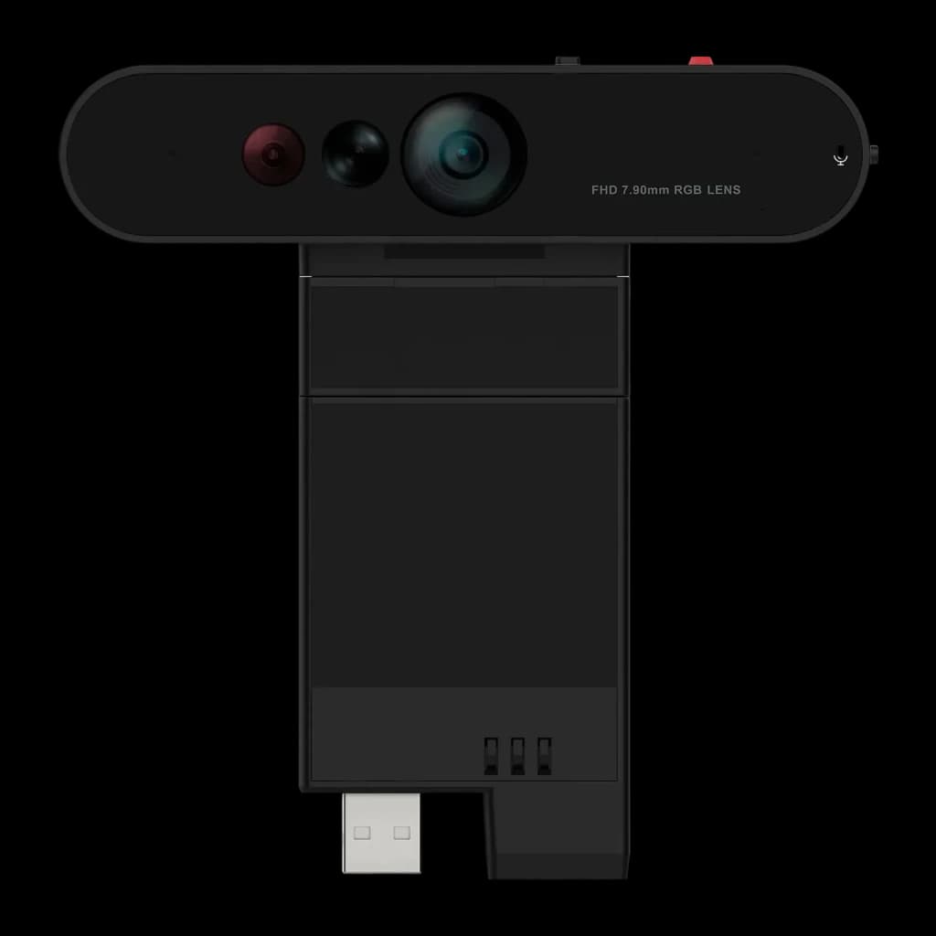 Webcam Lenovo ThinkVision MC60 (S) Full HD Preta - módulo de câmeras RGB, lente FHD 7.90mm e conector USB