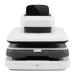 Presse thermique HTVRONT Auto 2 Digit Automatique 20-80 kg 38,1×38,1 cm Blanc - plateau supérieur ouvert