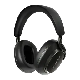 Casque supra-aural Bowers & Wilkins Px8 S2 Réduction de Bruit Adaptative Warm Stone Noir - coque droite avec logo