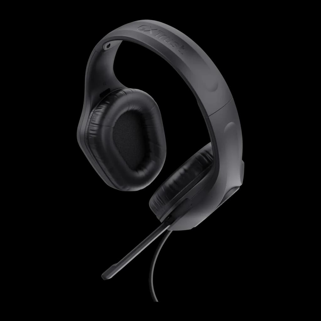 Casque Gaming Trust GXT 415 Zirox Microphone Boom Noir - coussin, arceau et microphone boom déployé