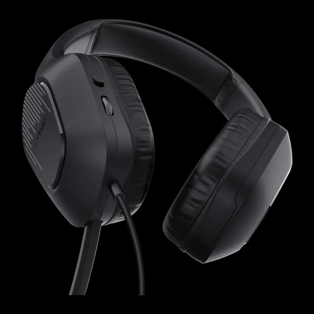 Casque Gaming Trust GXT 415 Zirox Microphone Boom Noir - coussinets, arceau et commandes de volume visibles