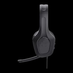 Casque Gaming Trust GXT 415 Zirox Microphone Boom Noir - oreillette droite avec logo Trust et microphone boom