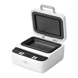 Presse thermique HTVRONT H17 1400–1660W Blanc - couvercle relevé, plateau inférieur et panneau