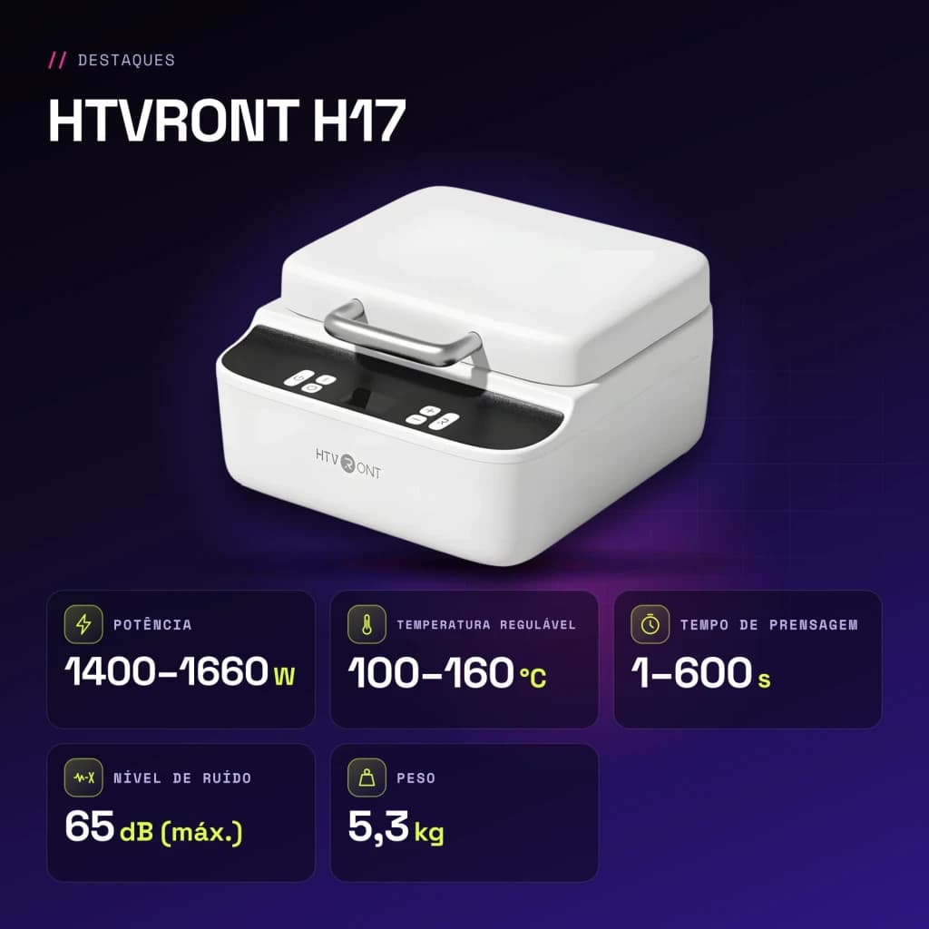 Presse thermique HTVRONT H17 1400–1660W Blanc - caractéristiques, 65 dB (máx.)