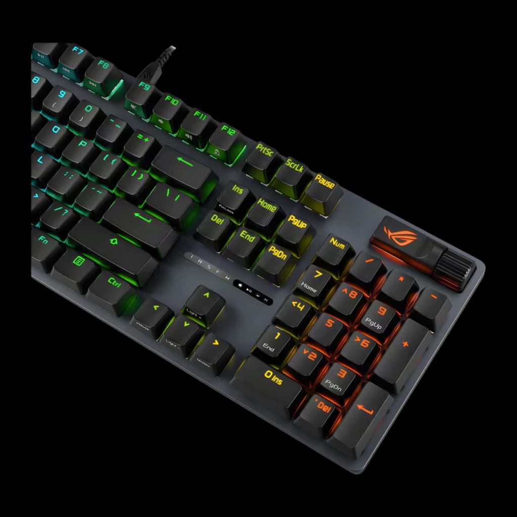 Teclado Gaming ASUS ROG Strix Scope II X Mecánico Switch NX Snow RGB Negro - retroiluminación RGB multicolor en teclado