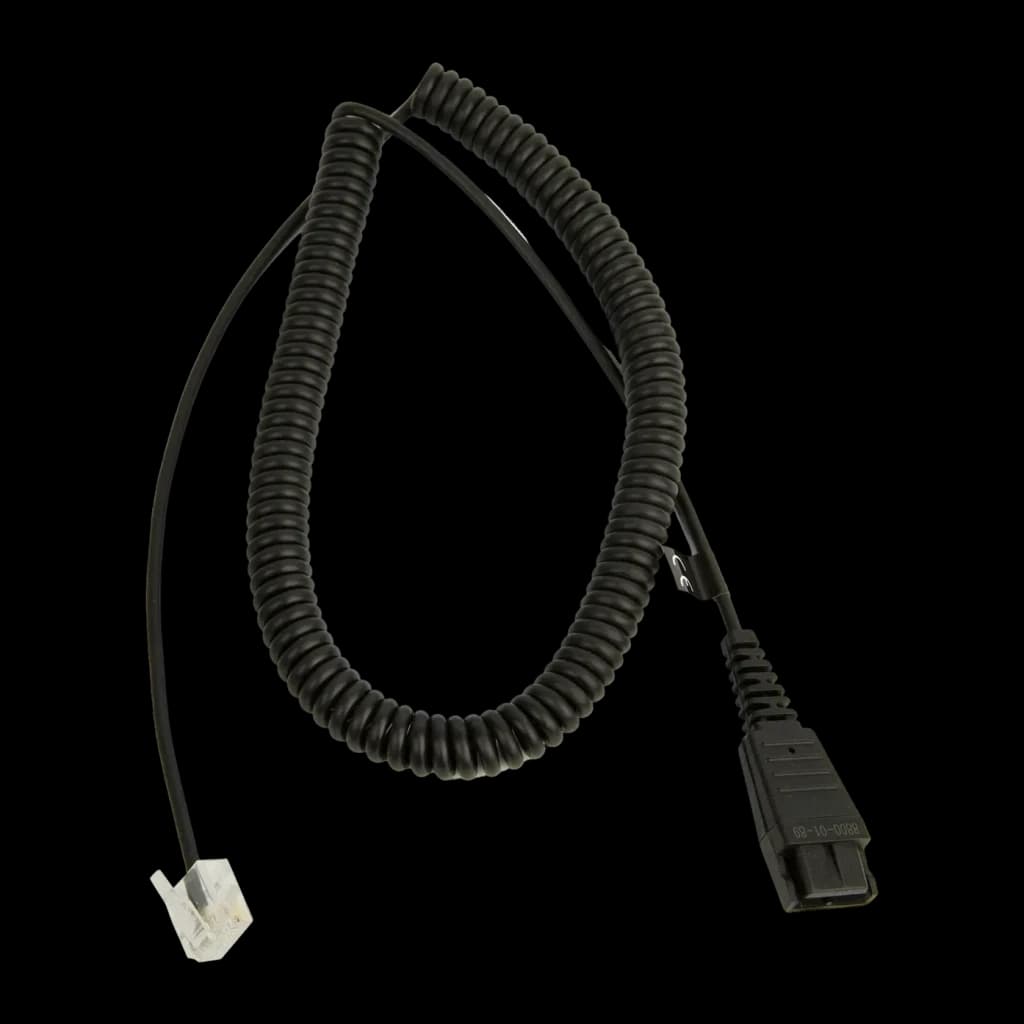 Cable Jabra Quick Disconnect QD a RJ Enrollado 2m QD a RJ-11 Negro