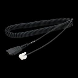 Cable Jabra Quick Disconnect QD a RJ Enrollado 2m QD a RJ-11 Negro - conector QD negro y clavija RJ-11 transparente