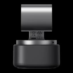 Webcam OBSBOT Tiny 3 4K avec Microphone Noire - base rotative noire, col articulé et étiquettes de certification