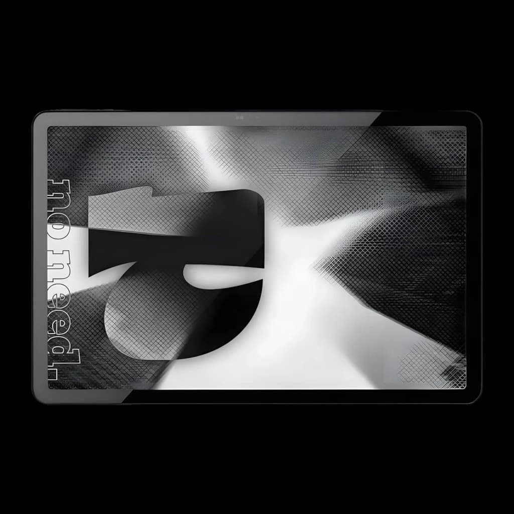 SPC Wuum T 6GB/128GB Negro 11 pulgadas IPS 6000mAh WiFi - pantalla encendida con fondo abstracto en blanco