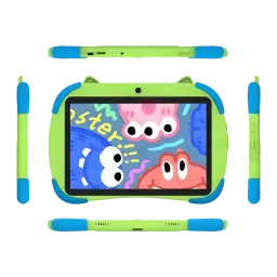 Qubo TKIDS-100 4GB/64GB Verde IP54 10.1 polegadas IPS - frontal com ecrã infantil e orelhas, laterais