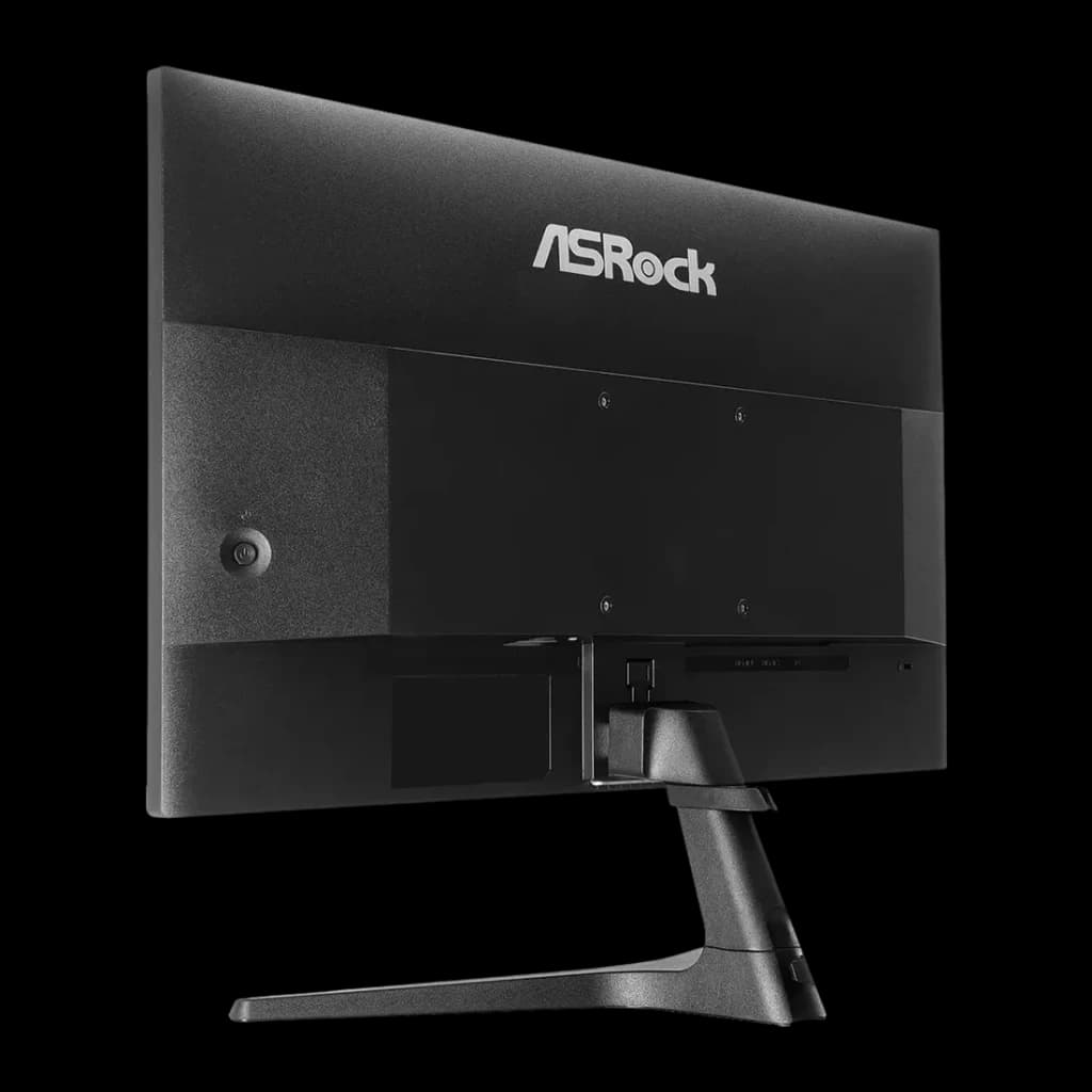 Monitor ASRock Phantom Gaming 24,5 polegadas FHD IPS 180Hz 1ms Preto PG25FFT - painel posterior com logo