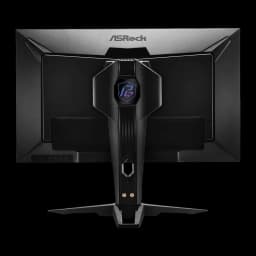 Écran ASRock Phantom Gaming 27 pouces QHD IPS 144Hz 1ms Noir PG27QFT2A - pied avec logo RGB et base en X