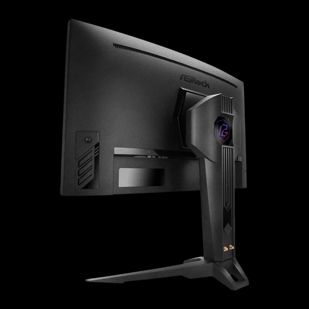 Monitor ASRock Phantom Gaming 27 polegadas 1500R QHD VA 180Hz Preto PG27QRT2A - painel curvo, suporte angular