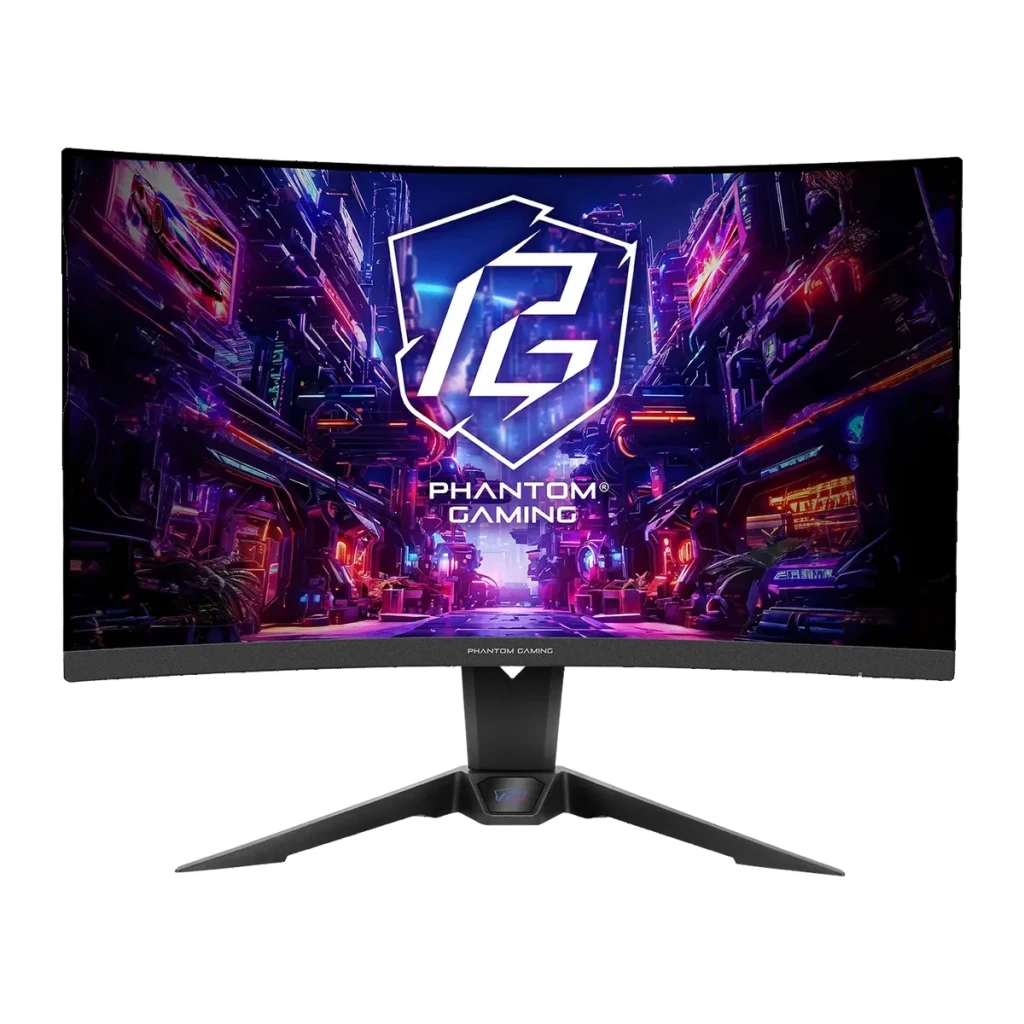 Monitor ASRock Phantom Gaming 27 polegadas 1500R QHD VA 180Hz Preto PG27QRT2A