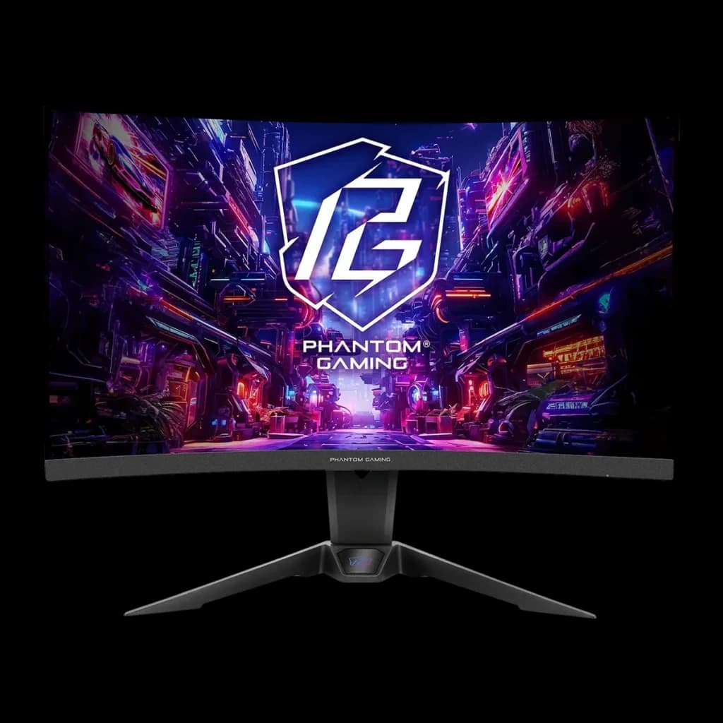 Monitor ASRock Phantom Gaming 27 polegadas 1500R QHD VA 180Hz Preto PG27QRT2A